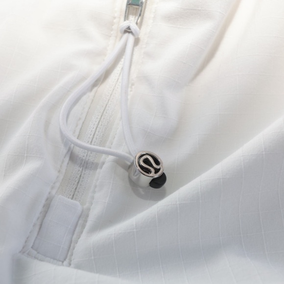 Lululemon Stretch Ripstop 1/2 Zip Pullover Windbreaker White Size 4 - Picture 13 of 13